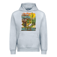 Heather Grey If Was A Cowgirl I'd Be Wild And Free Urban Hoodie - FaDigitalArtStudio