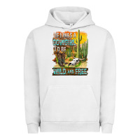 Pigment Lunar Rock If Was A Cowgirl I'd Be Wild And Free Urban Hoodie - FaDigitalArtStudio