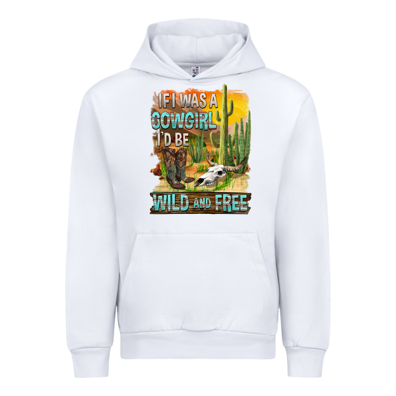 If Was A Cowgirl I'd Be Wild And Free Urban Hoodie by FaDigitalArtStudio | Teevron