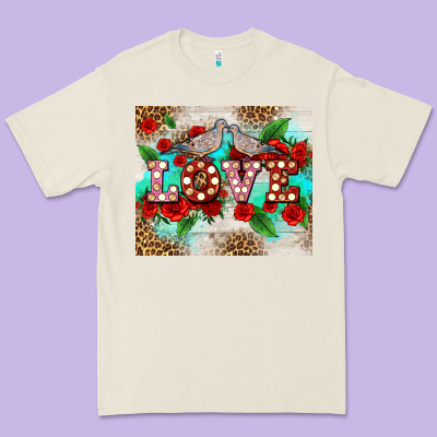 Love Birds And Love With Ross Premium Tee Designed By Adodesignshop