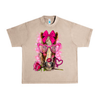 French Oak valentines day horse with sunglasses Urban Heavy Tee - NancyCooperArtShop