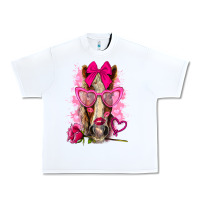White valentines day horse with sunglasses Urban Heavy Tee - NancyCooperArtShop