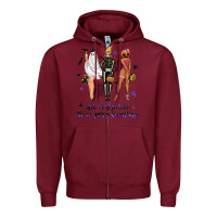 Burgundy Get in ghoulies were going haunting Zipper Hoodie - NancyCooperArtShop