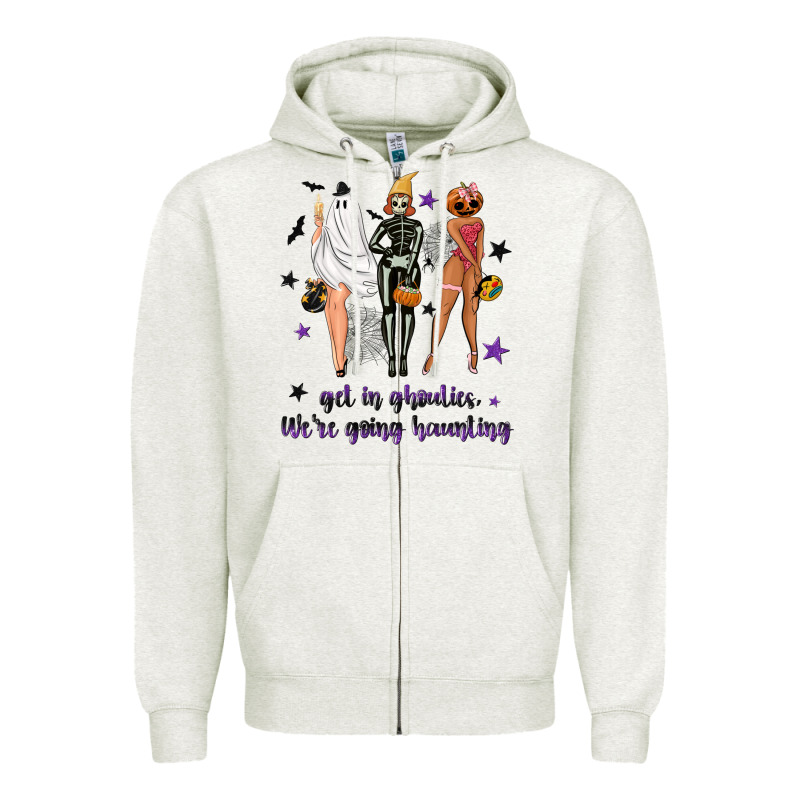 Get In Ghoulies Were Going Haunting Zipper Hoodie by NancyCooperArtShop | Teevron