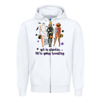 White Get in ghoulies were going haunting Zipper Hoodie - NancyCooperArtShop