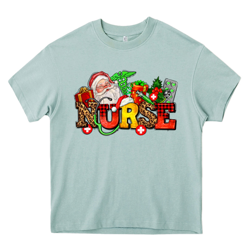 Nurse With Christmas Heavy Core Tee by AdoDesignShop | Teevron