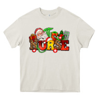 Cream nurse with Christmas Heavy Core Tee - AdoDesignShop