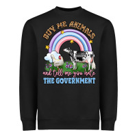 Black buy me animals and tell me you hate the government Heavyweight Sweatshirt - LillyAllenDesigns