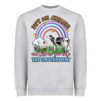 Heather Grey buy me animals and tell me you hate the government Heavyweight Sweatshirt - LillyAllenDesigns
