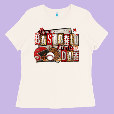 It's A Baseball Kinda Day Ladies Tee Designed By Jasminsmagicworld