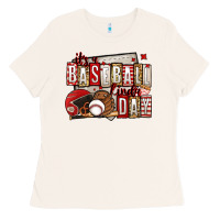 Bone it's a baseball kinda day Ladies Tee - Jasminsmagicworld