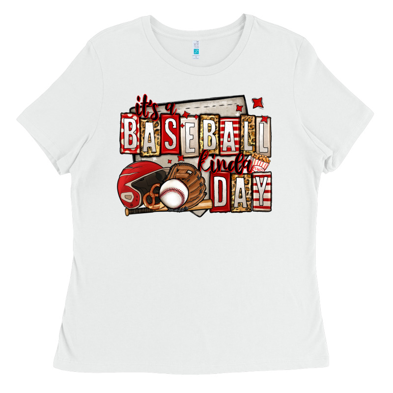 It's A Baseball Kinda Day Ladies Tee by Jasminsmagicworld | Teevron