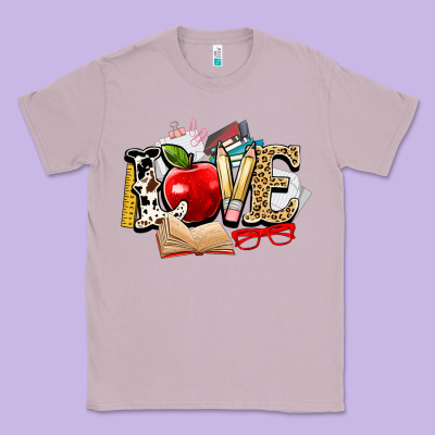 Teacher School Love Classic Tee Designed By Nancycooperartshop