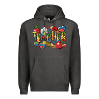 Charcoal Heather autism teacher Premium Hoodie - CowGirlArtShop