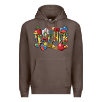 Coffee autism teacher Premium Hoodie - CowGirlArtShop