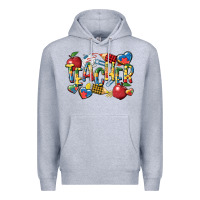 Heather Grey autism teacher Premium Hoodie - CowGirlArtShop