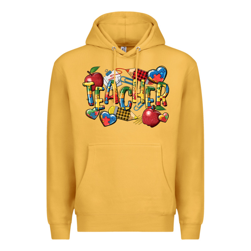 Autism Teacher Premium Hoodie by CowGirlArtShop | Teevron