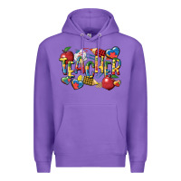 Purple autism teacher Premium Hoodie - CowGirlArtShop