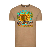 Vintage Coffee raised on country  sunshine Vintage Tee - NancyCooperArtShop