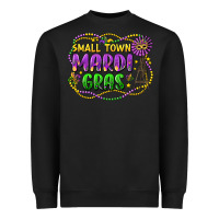 Black small town mardi gras Heavyweight Sweatshirt - LillyAllenDesigns