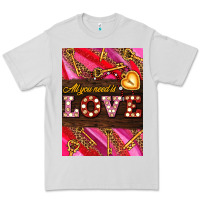 Dove Grey all you need is love Premium Tee - AdoDesignShop