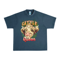 Midnight Navy cattle queen Urban Heavy Tee - NancyCooperArtShop