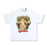 White cattle queen Urban Heavy Tee - NancyCooperArtShop