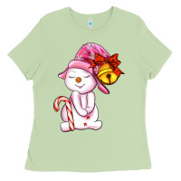 Matcha winter pink snowman Ladies Tee - AdoDesignShop