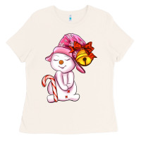 Bone winter pink snowman Ladies Tee - AdoDesignShop