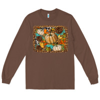 Chestnut fall pumpkin background Long Sleeve Tee - BundleAndBundleShop