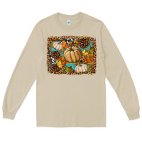Fall Pumpkin Background Long Sleeve Tee | Teevron