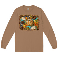 Toasted Coconut fall pumpkin background Long Sleeve Tee - BundleAndBundleShop