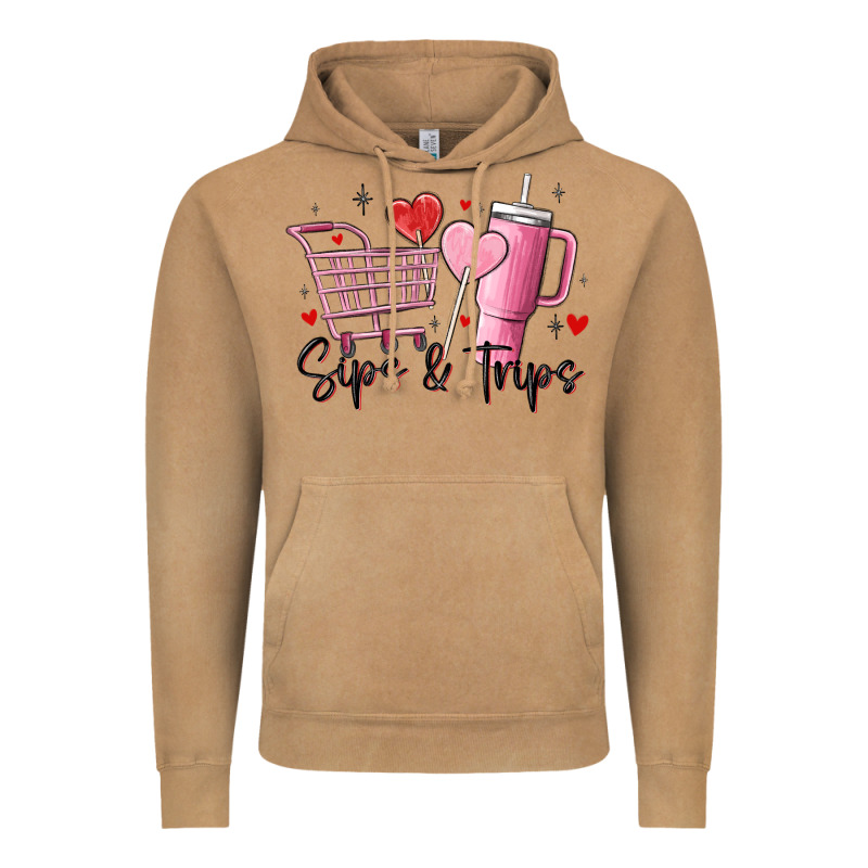 Sips & Trips Target Inspired Stanley Vintage Hoodie by MaliasSmallBusiness | Teevron