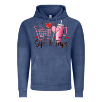 Vintage Denim sips & trips target inspired stanley Vintage Hoodie - MaliasSmallBusiness