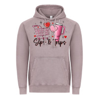 Vintage Zinc sips & trips target inspired stanley Vintage Hoodie - MaliasSmallBusiness