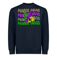 Navy mardi gras with fleur de lis Heavyweight Sweatshirt - LillyAllenDesigns
