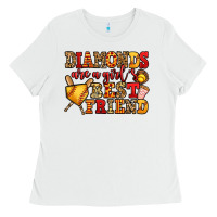 White diamonds are a girl's best friend softball Ladies Tee - Jasminsmagicworld