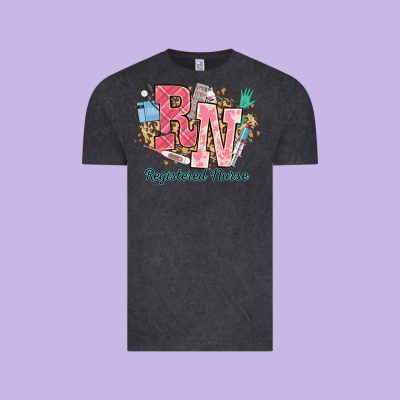 Rn Registered Nurse Western Vintage Tee Designed By Nancycooperartshop