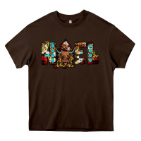 Chocolate Brown noel Heavy Core Tee - JahusDesignShop