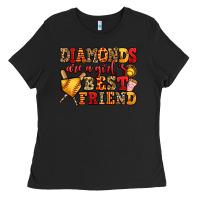 Black diamonds are a girl's best friend softball Ladies Tee - Jasminsmagicworld
