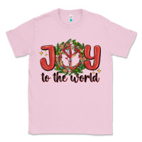 Bubblegum Pink joy to the world Classic Tee - MaliasSmallBusiness