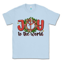 Dusty Blue joy to the world Classic Tee - MaliasSmallBusiness