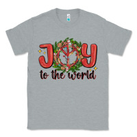 Heather Grey joy to the world Classic Tee - MaliasSmallBusiness