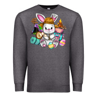 Charcoal Heather Easter Day Camper  Happy Easter Day Premium Sweatshirt - CowGirlArtShop