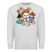 Dove Grey Easter Day Camper  Happy Easter Day Premium Sweatshirt - CowGirlArtShop