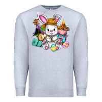 Heather Grey Easter Day Camper  Happy Easter Day Premium Sweatshirt - CowGirlArtShop