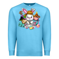 Ocean Blue Easter Day Camper  Happy Easter Day Premium Sweatshirt - CowGirlArtShop