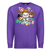 Purple Easter Day Camper  Happy Easter Day Premium Sweatshirt - CowGirlArtShop