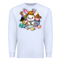 White Easter Day Camper  Happy Easter Day Premium Sweatshirt - CowGirlArtShop