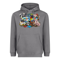 Storm Autism truck with farm animals Heavyweight Hoodie - CowGirlArtShop